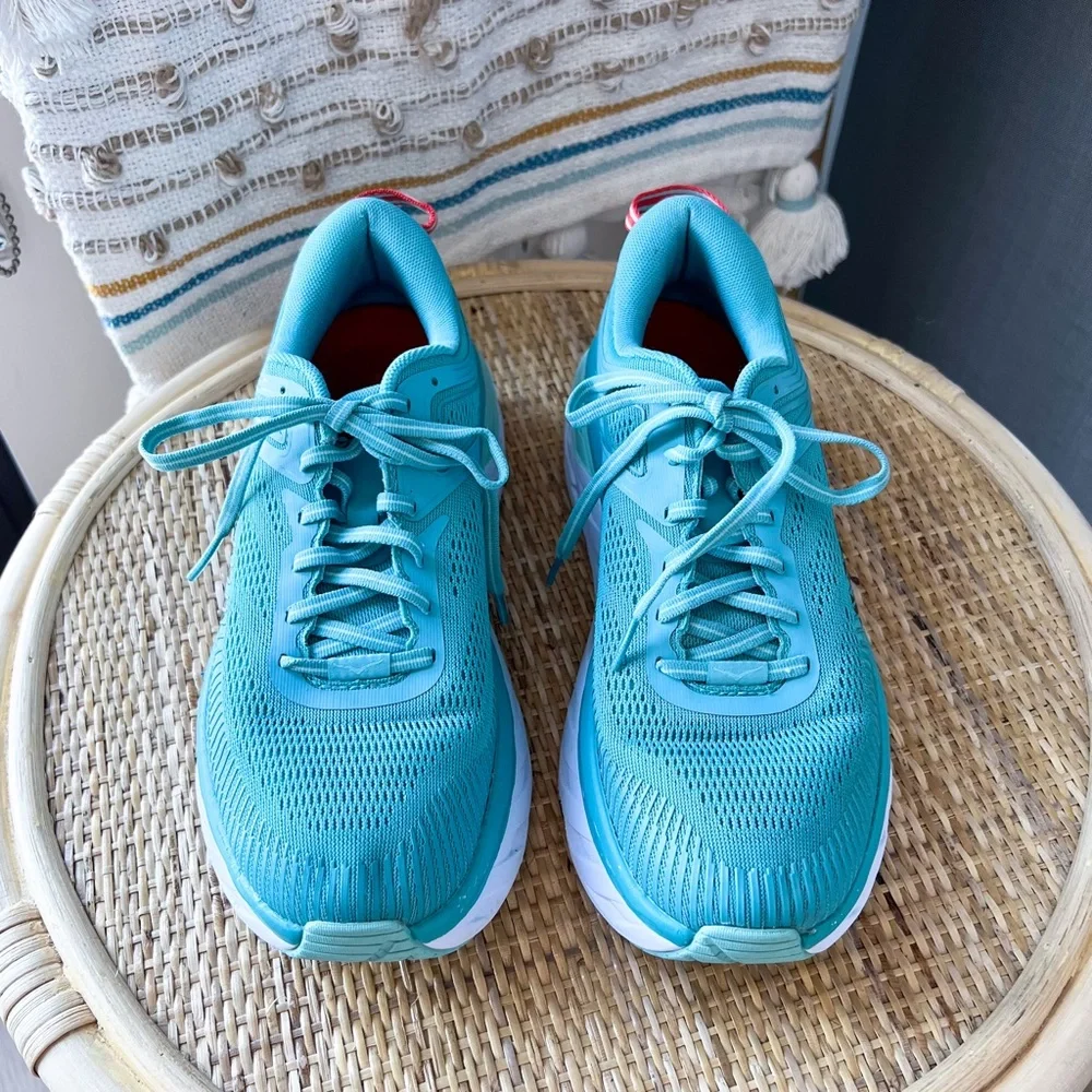 Hoka One One Bondi 7 Aquarelle Eggshell Blue Road-Running Sneakers Size 8.5 - Picture 3 of 8